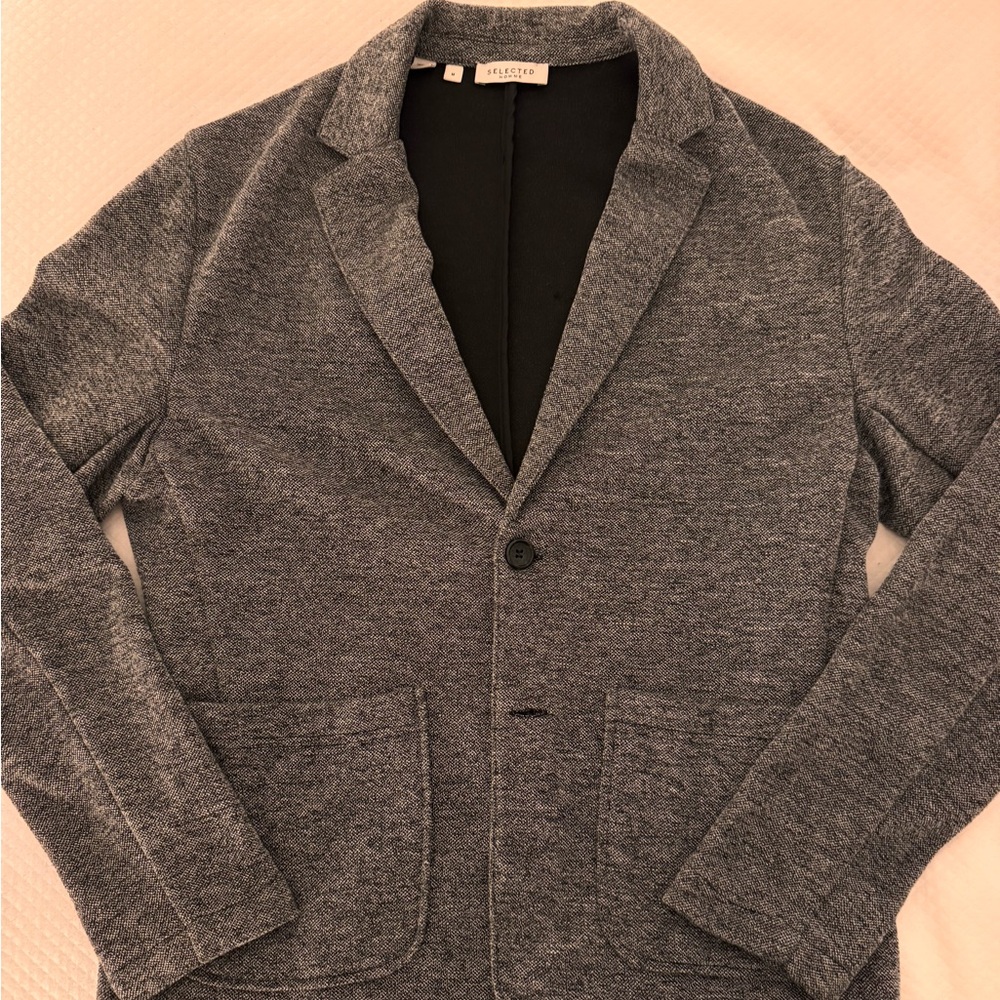 Selected Homme - Knit Blazer in dark gray